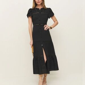 NWT Reformation Zebrina Short Sleeve Midi Dress